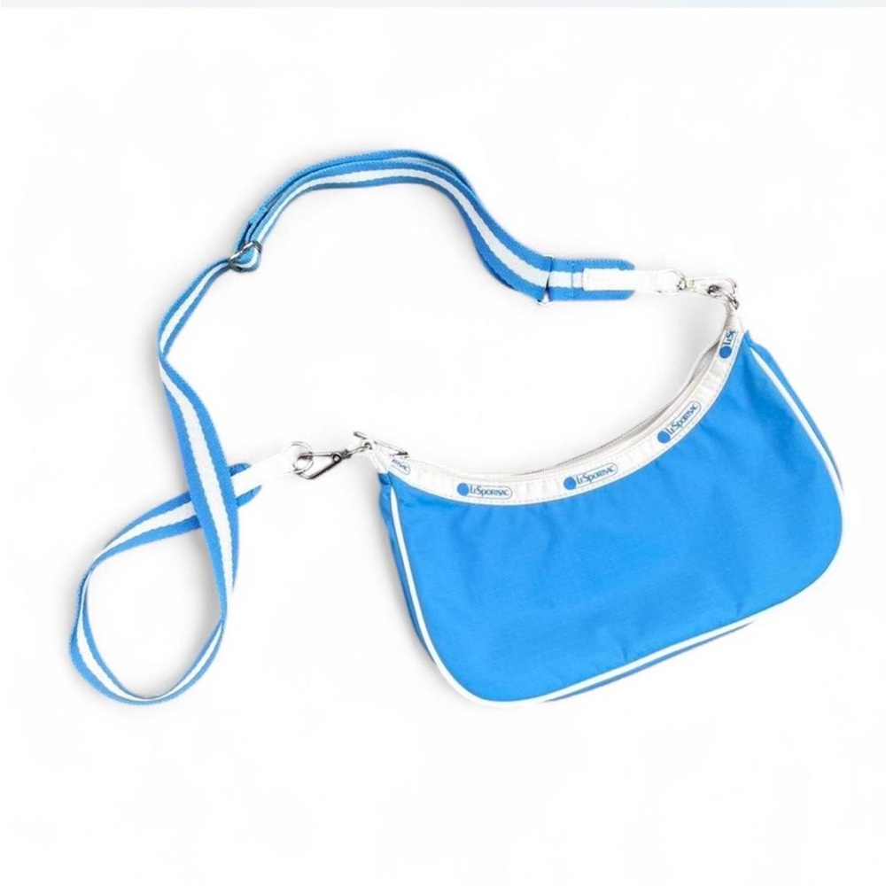 LeSportSac designer blue and white shoulder bag